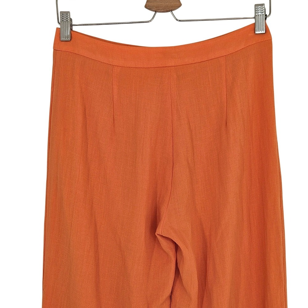 KOOKAÏ Orange Wide Leg Pants Women's Size 36 EU Tailored Trousers - Picture 10 of 12